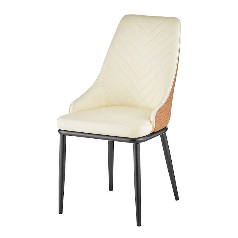 Chaises de salle à manger en similicuir, lot de 4 - 18.1L x 21.3P x 36.6H