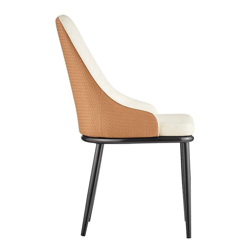 Chaises de salle à manger en similicuir, lot de 4 - 18.1L x 21.3P x 36.6H