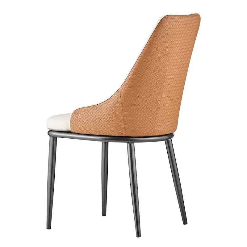 Chaises de salle à manger en similicuir, lot de 4 - 18.1L x 21.3P x 36.6H