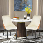 Chaises de salle à manger en similicuir, lot de 4 - 18.1L x 21.3P x 36.6H