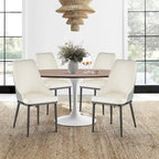 Chaises de salle à manger en similicuir, lot de 4 - 18.1L x 21.3P x 36.6H