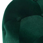 Poufs ronds capitonnés bleus / verts / gris / roses – Repose-pieds une place