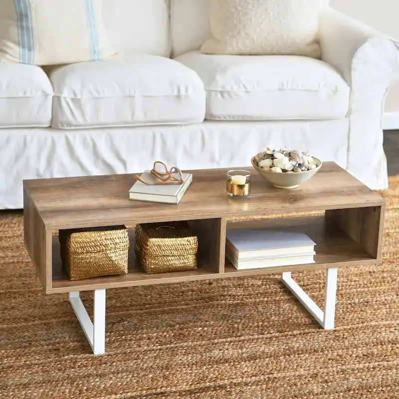 Meuble TV rectangulaire, table basse et rangement Household Essentials - 40,1 cm L x 100,1 cm l x 40,1 cm H