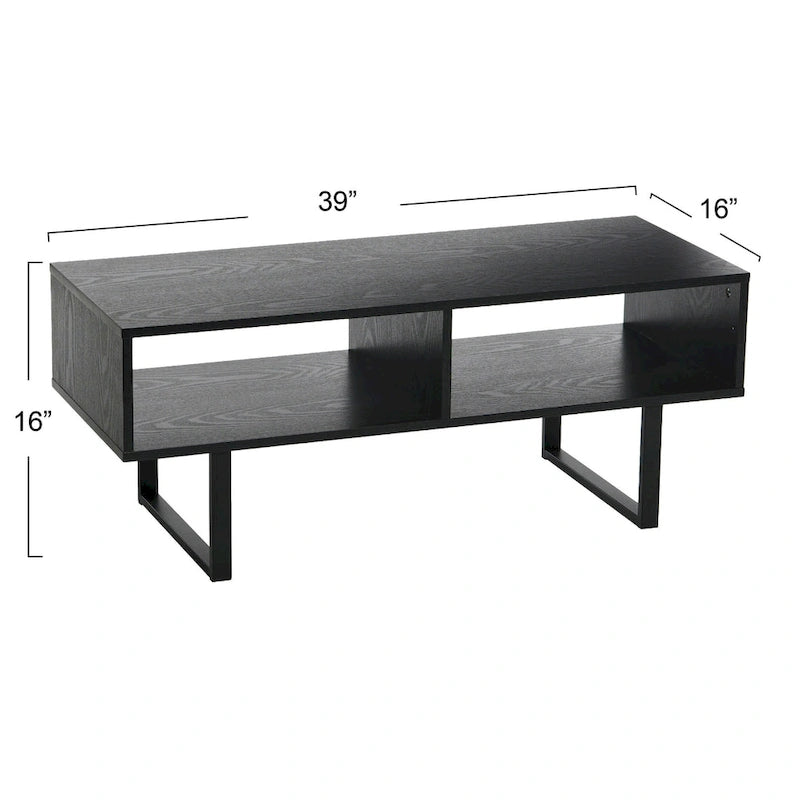 Meuble TV rectangulaire, table basse et rangement Household Essentials - 40,1 cm L x 100,1 cm l x 40,1 cm H