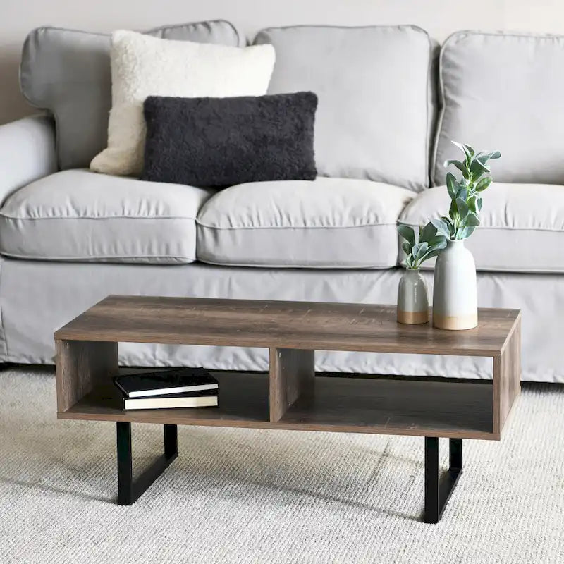 Meuble TV rectangulaire, table basse et rangement Household Essentials - 40,1 cm L x 100,1 cm l x 40,1 cm H