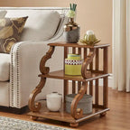 Table d'appoint à volutes Lorraine Wood par iNSPIRE Q Classic