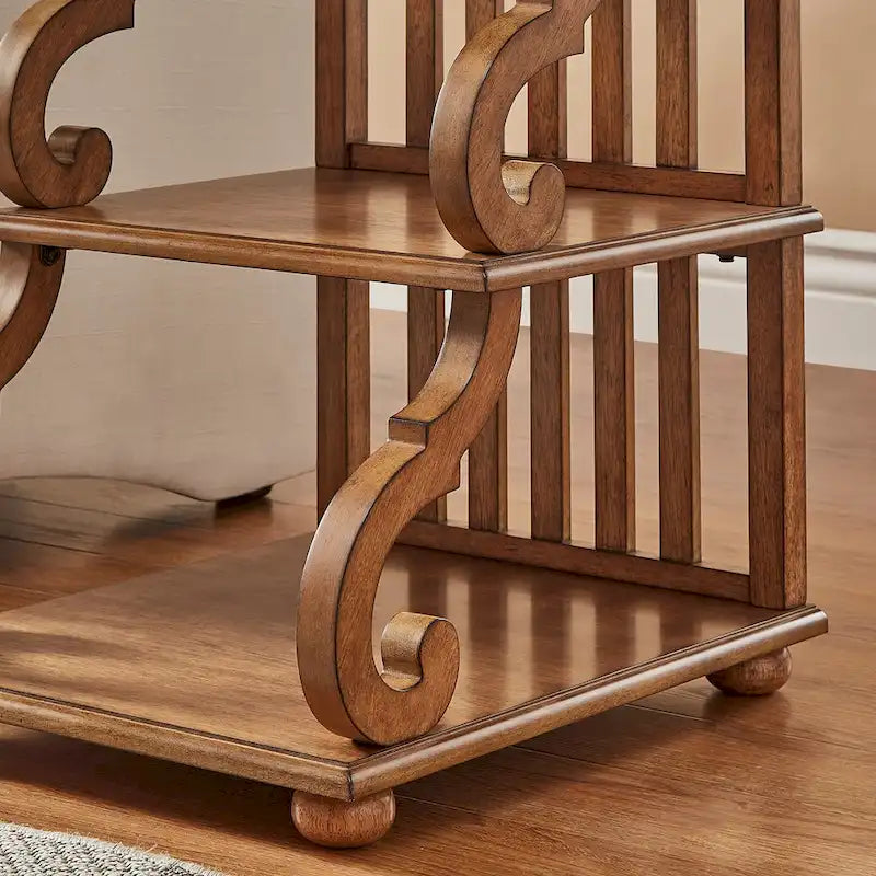 Table d'appoint à volutes Lorraine Wood par iNSPIRE Q Classic