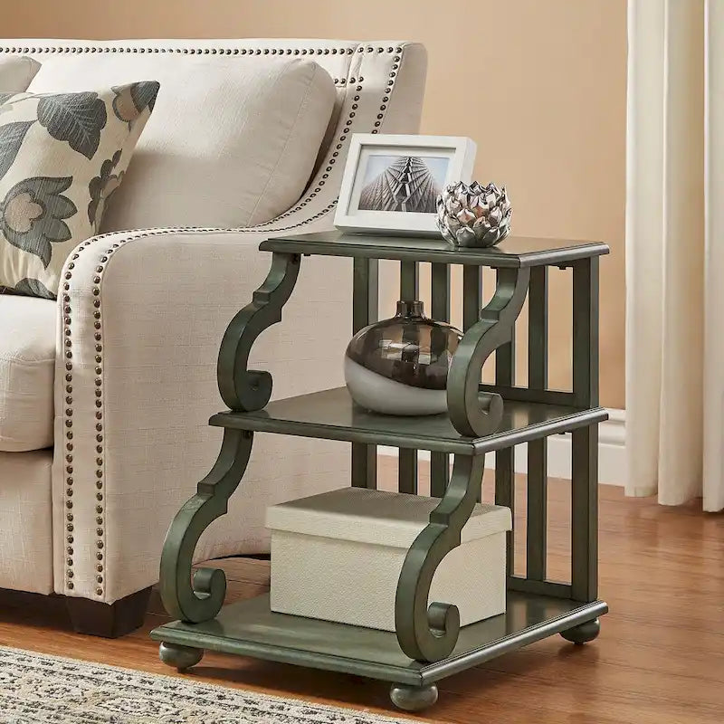 Table d'appoint à volutes Lorraine Wood par iNSPIRE Q Classic