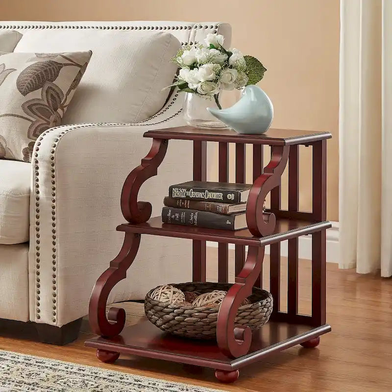 Table d'appoint à volutes Lorraine Wood par iNSPIRE Q Classic