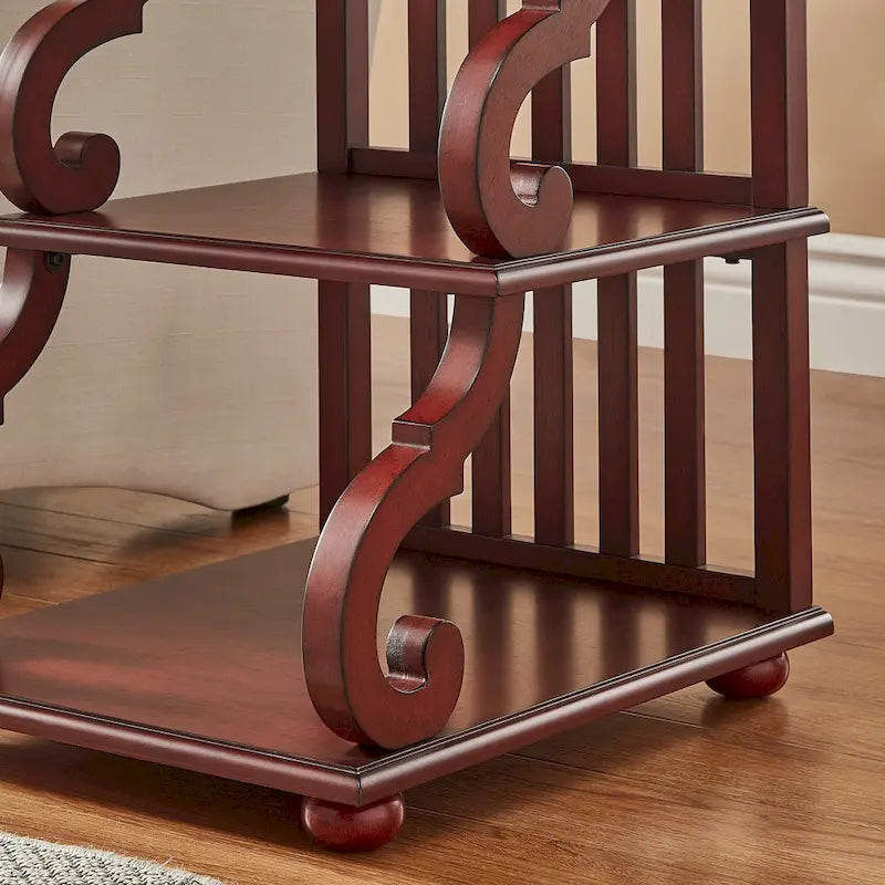 Table d'appoint à volutes Lorraine Wood par iNSPIRE Q Classic