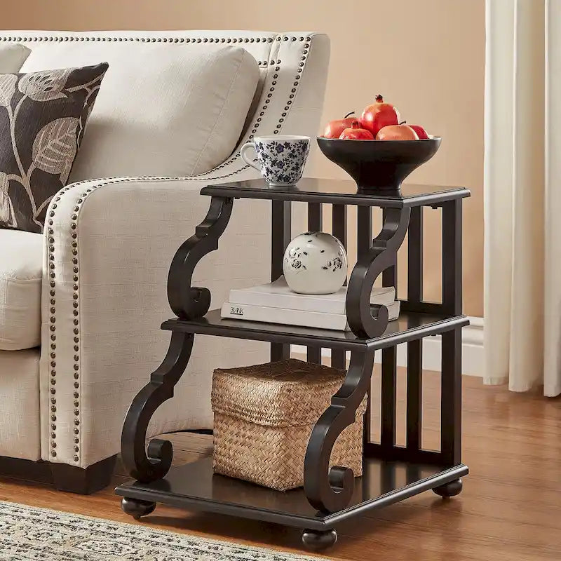 Table d'appoint à volutes Lorraine Wood par iNSPIRE Q Classic