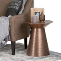 WYNDENHALL Bernhardt Industrial Table d'appoint en métal de 45 cm de large, entièrement assemblée