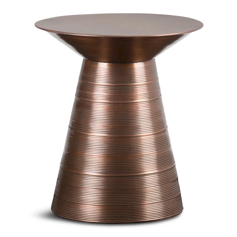 WYNDENHALL Bernhardt Industrial Table d'appoint en métal de 45 cm de large, entièrement assemblée