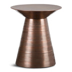 WYNDENHALL Bernhardt Industrial Table d'appoint en métal de 45 cm de large, entièrement assemblée