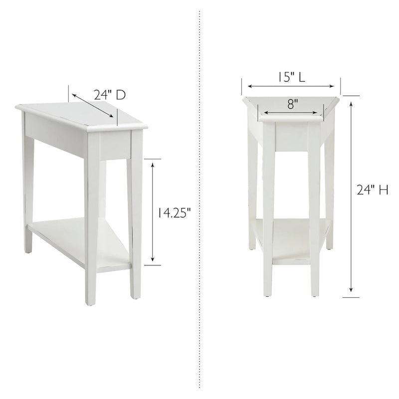 Table d'appoint inclinable Leick Home avec étagère