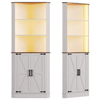 Meuble d'angle haut de 66 po avec éclairage DEL