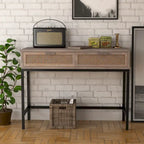 COZAYH 44 Table console de canapé moderne de style ferme à façade tissée