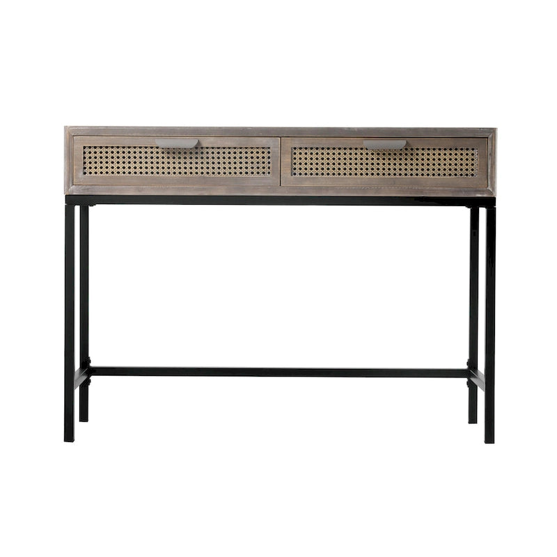 COZAYH 44 Table console de canapé moderne de style ferme à façade tissée