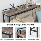 Console Derrière Canapé, Table d'Entrée Étroite de 180 cm de Long