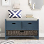 Banc de rangement Nestfair pour entrée avec panier amovible et 2 tiroirs