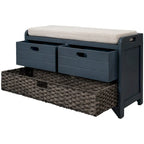 Banc de rangement Nestfair pour entrée avec panier amovible et 2 tiroirs