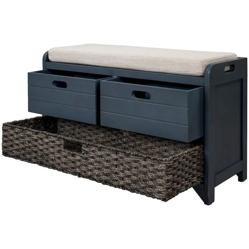 Banc de rangement Nestfair pour entrée avec panier amovible et 2 tiroirs