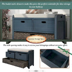 Banc de rangement Nestfair pour entrée avec panier amovible et 2 tiroirs