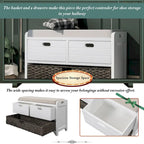 Banc de rangement Nestfair pour entrée avec panier amovible et 2 tiroirs