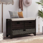 Banc de rangement Nestfair pour entrée avec panier amovible et 2 tiroirs