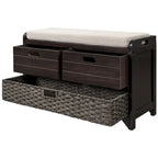 Banc de rangement Nestfair pour entrée avec panier amovible et 2 tiroirs