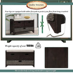 Banc de rangement Nestfair pour entrée avec panier amovible et 2 tiroirs