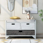 Banc de rangement Nestfair pour entrée avec panier amovible et 2 tiroirs
