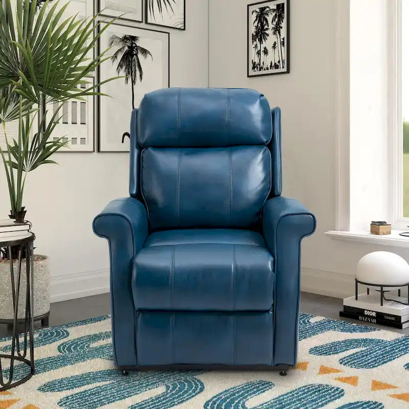 Fauteuil inclinable électrique de relaxation en similicuir avec fonction massage pour personnes âgées Clihome