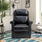 Fauteuil inclinable électrique de relaxation en similicuir avec fonction massage pour personnes âgées Clihome