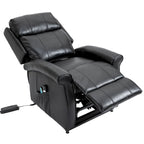 Fauteuil inclinable électrique de relaxation en similicuir avec fonction massage pour personnes âgées Clihome