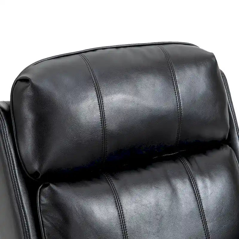 Fauteuil inclinable électrique de relaxation en similicuir avec fonction massage pour personnes âgées Clihome