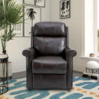 Fauteuil inclinable électrique de relaxation en similicuir avec fonction massage pour personnes âgées Clihome