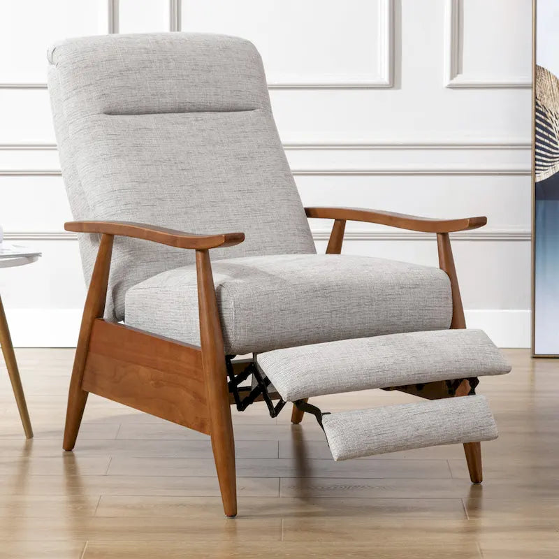 Fauteuil inclinable Taylor Wood Arm Push Back en tissu haute performance de Greyson Living
