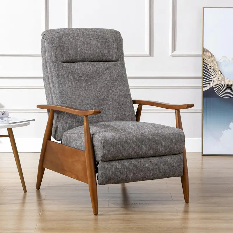 Fauteuil inclinable Taylor Wood Arm Push Back en tissu haute performance de Greyson Living