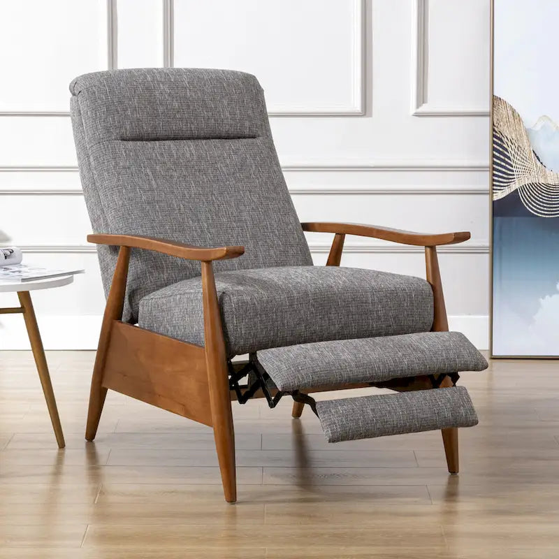 Fauteuil inclinable Taylor Wood Arm Push Back en tissu haute performance de Greyson Living