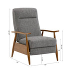 Fauteuil inclinable Taylor Wood Arm Push Back en tissu haute performance de Greyson Living