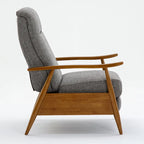Fauteuil inclinable Taylor Wood Arm Push Back en tissu haute performance de Greyson Living
