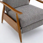 Fauteuil inclinable Taylor Wood Arm Push Back en tissu haute performance de Greyson Living