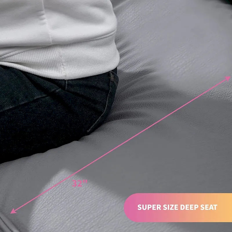 Canapé 4 places rembourré Mixoy Deep Seat, canapé minimaliste de style italien 97 avec accoudoir "oreille d'éléphant", coussin décoratif