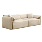 Canapé 4 places rembourré Mixoy Deep Seat, canapé minimaliste de style italien 97 avec accoudoir "oreille d'éléphant", coussin décoratif