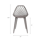 Chaises de salle à manger Kurv style Mid-Century Modern avec pieds en acier pour intérieur ou extérieur - Lot de 2