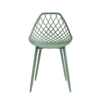 Chaises de salle à manger Kurv style Mid-Century Modern avec pieds en acier pour intérieur ou extérieur - Lot de 2