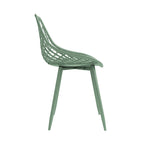 Chaises de salle à manger Kurv style Mid-Century Modern avec pieds en acier pour intérieur ou extérieur - Lot de 2