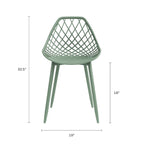 Chaises de salle à manger Kurv style Mid-Century Modern avec pieds en acier pour intérieur ou extérieur - Lot de 2