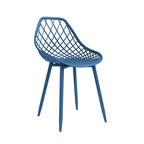 Chaises de salle à manger Kurv style Mid-Century Modern avec pieds en acier pour intérieur ou extérieur - Lot de 2